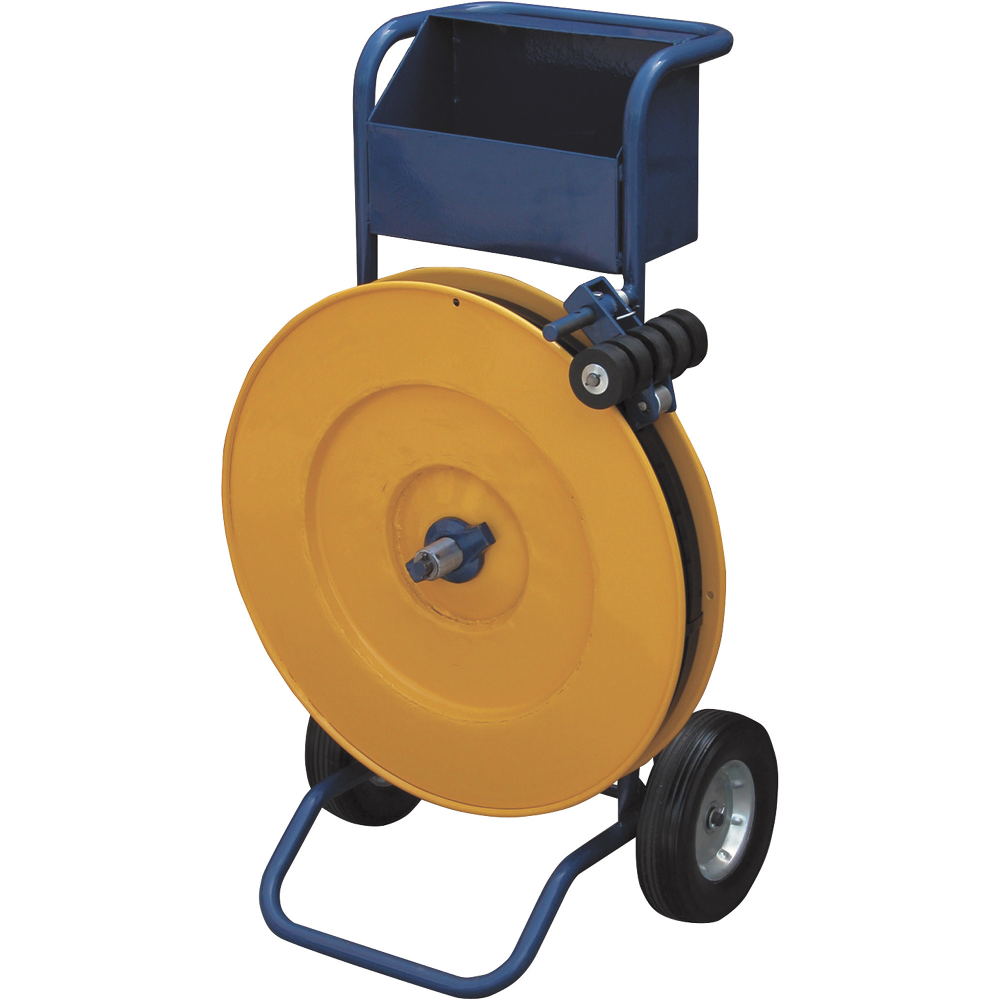 Vestil Poly and Steel Strapping Cart - Heavy-Duty, Multi-Tier Discs, Storage Tray, Model# STRAP-PS-HD